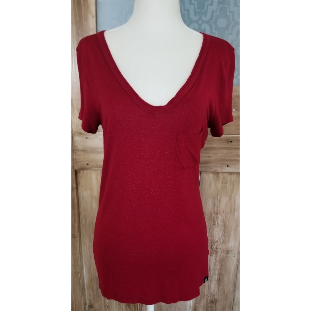 Rock & Republic deep red stylish tshirt small